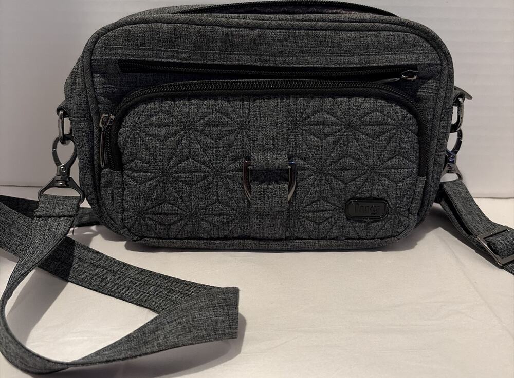 Lug Carousel Crossbody Heather Gray Convertible Shoulder To Belt Carry EUC